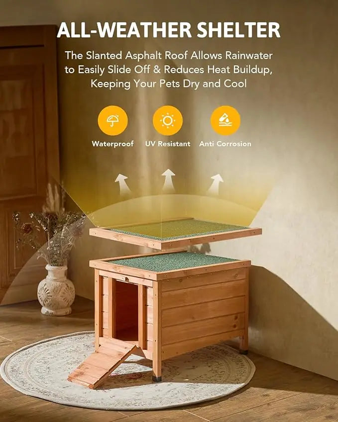 Wholesale Weatherproof Wooden Pet Shelter | Outdoor Cat House & Rabbit Hutch | Factory Direct