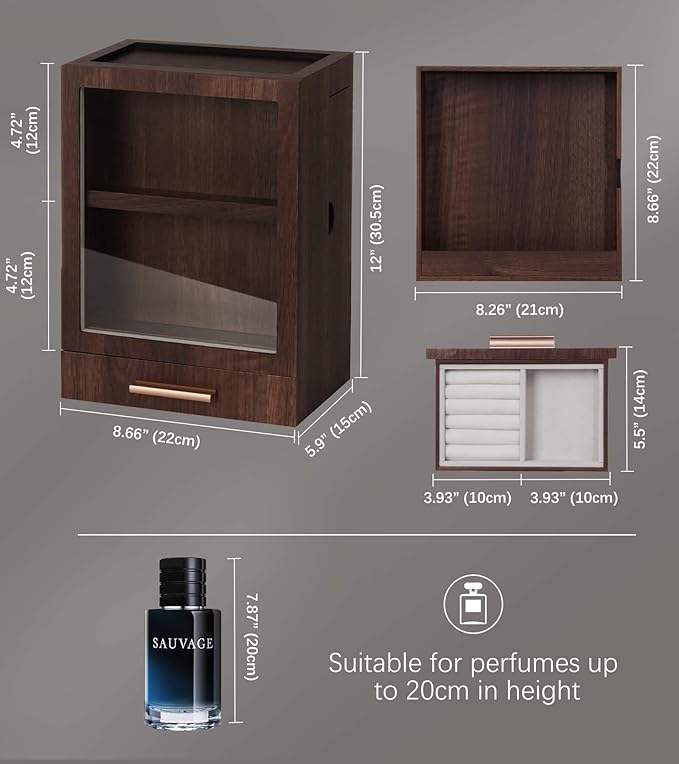 Wooden Storage Cabinet - drawers open