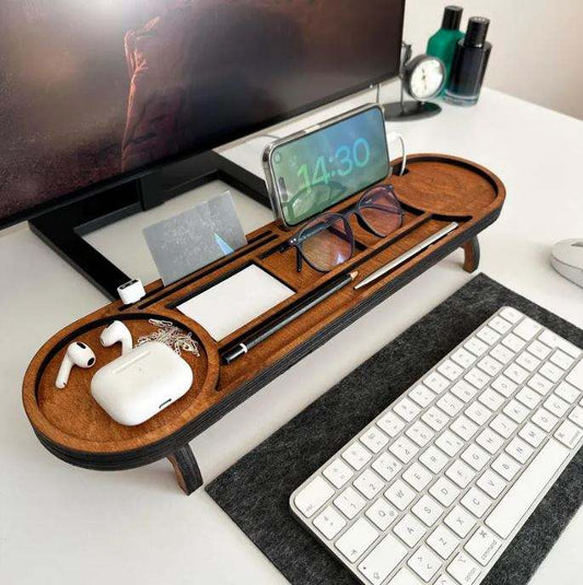 Wholesale Wooden Desk Organizer with Phone Stand
