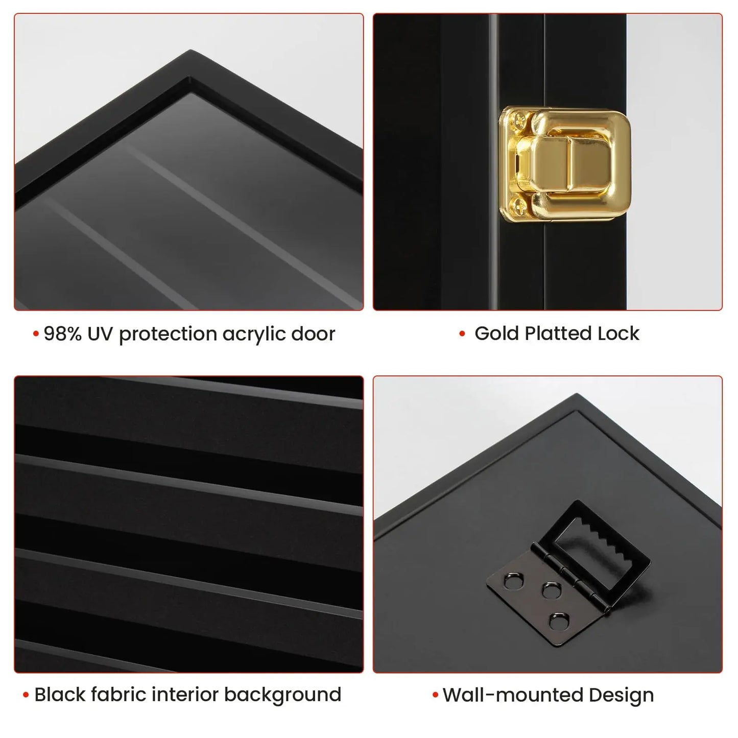 Wholesale 1:64 Scale Diecast Model Car Display Case | Black Wall-Mounted Storage Box | Factory Direct
