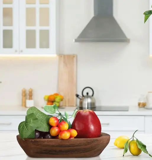 Wholesale Wood Dough Bowl Set | 15-Piece Rustic Farmhouse Decor | Factory Direct