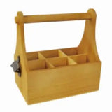 Wholesale Wooden Wine Carrier | Custom 6-Bottle Wood Beer & Wine Bottle Holder Box | Factory Direct