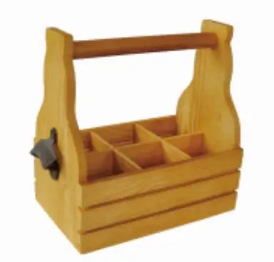 Wooden wine carrier - natural wood finish