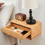 Wholesale Bamboo Floating Bedside Table | Wall-Mounted Nightstand with Drawer | Factory Direct