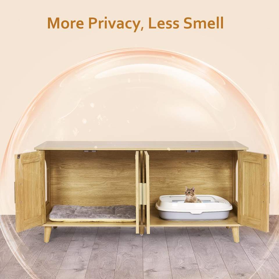 Litter box enclosure square shape