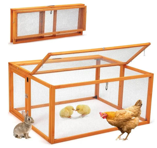 Wholesale Portable Chicken Coop &amp; Brooder Box | Foldable Wooden Rabbit Hutch | Factory Direct