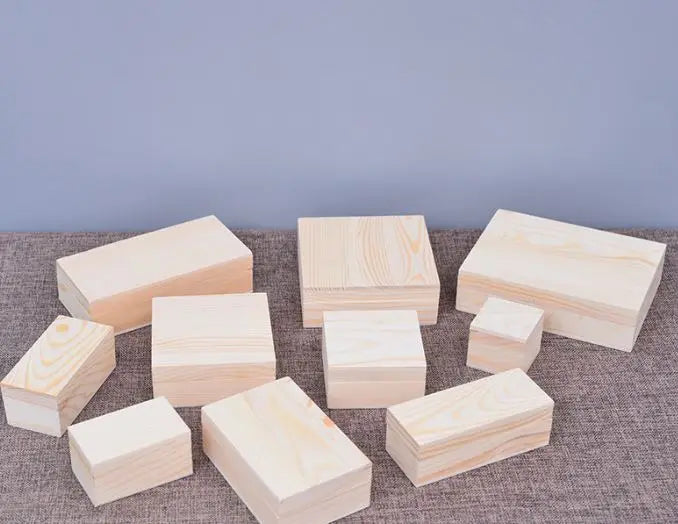 Wholesale Unfinished Wood Gift Box | Pine Paulownia Packaging Box with Acrylic Lid | Factory Direct