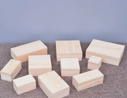 Wholesale Unfinished Wood Gift Box | Pine Paulownia Packaging Box with Acrylic Lid | Factory Direct