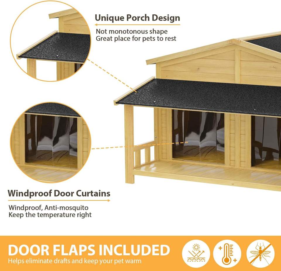 Wholesale Large Waterproof Wooden Doghouse 47in