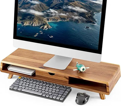 Wholesale Wooden Monitor Stand | Desktop Organizer with Drawer | Factory Direct