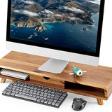 Wholesale Wooden Monitor Stand | Desktop Organizer with Drawer | Factory Direct