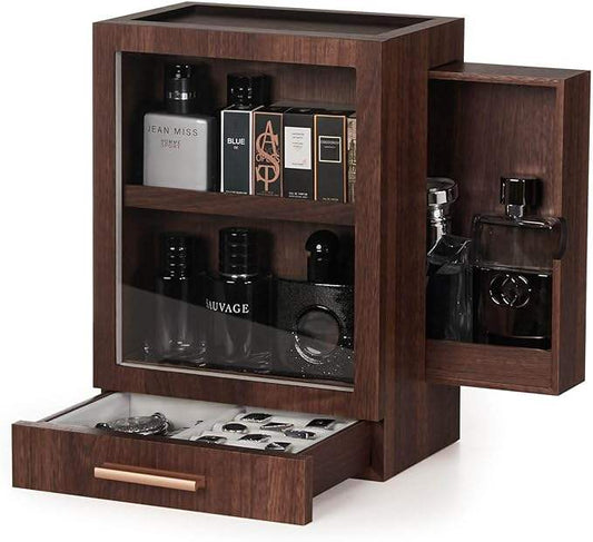 Wholesale Wooden Storage Cabinet Cologne Stand - front view