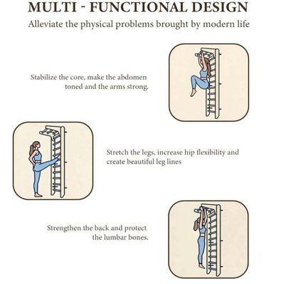 Wall-Mounted Swedish Ladder Gym Bar - packaging