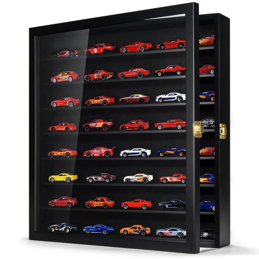 Wholesale 1:64 Scale Diecast Model Car Display Case | Black Wall-Mounted Storage Box | Factory Direct