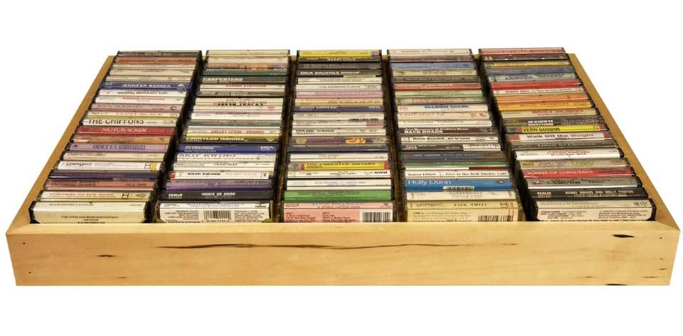 Cassette Tape Storage Stand - layers detail