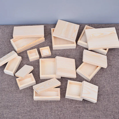 Wholesale Unfinished Wood Gift Box | Pine Paulownia Packaging Box with Acrylic Lid | Factory Direct
