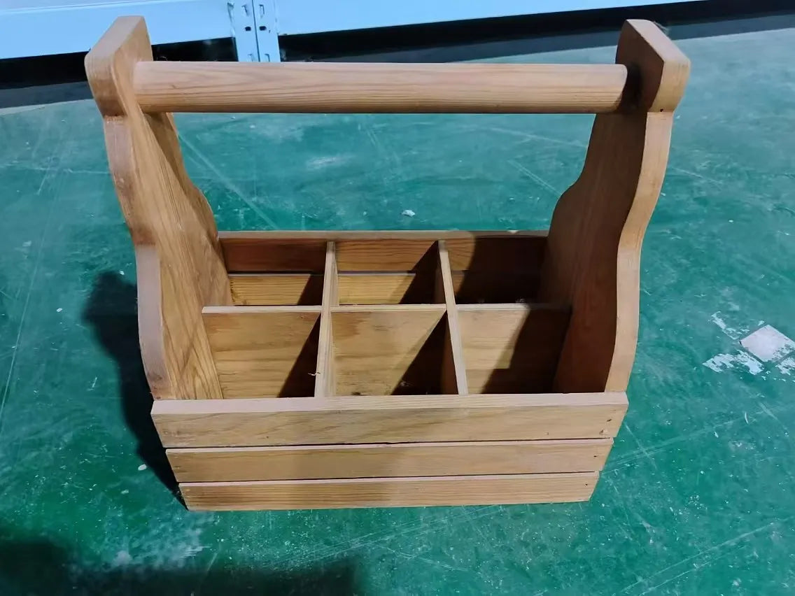 Wooden wine carrier lifestyle photo