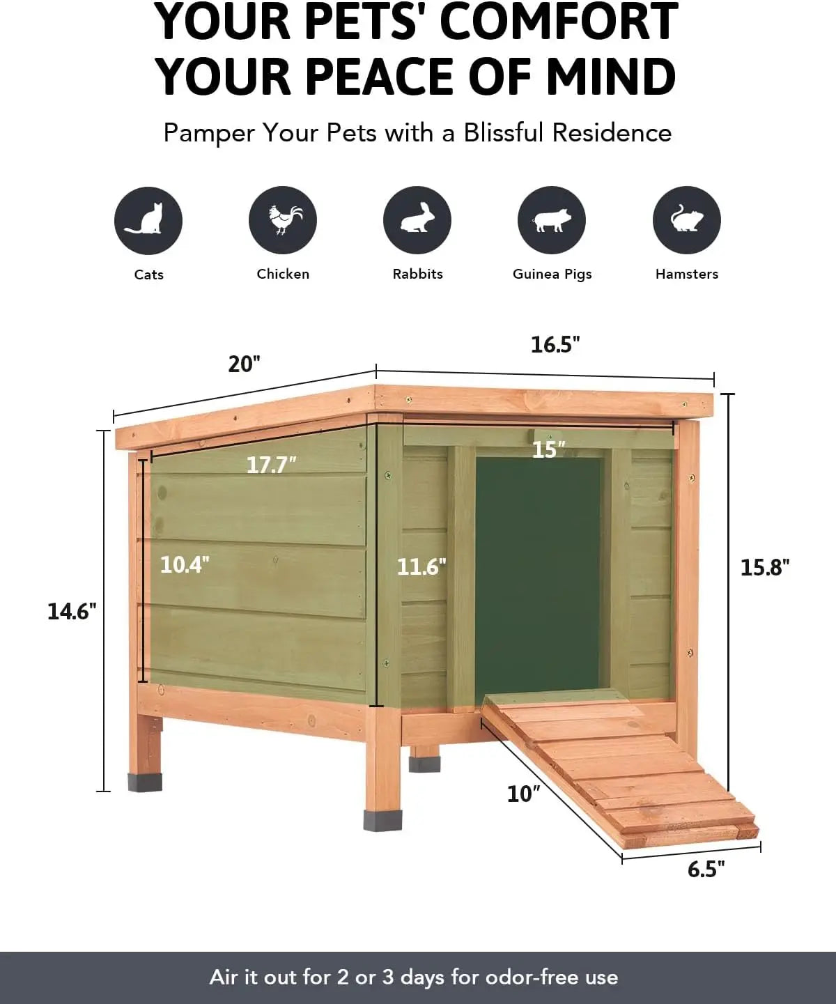 Wholesale Weatherproof Wooden Pet Shelter | Outdoor Cat House & Rabbit Hutch | Factory Direct