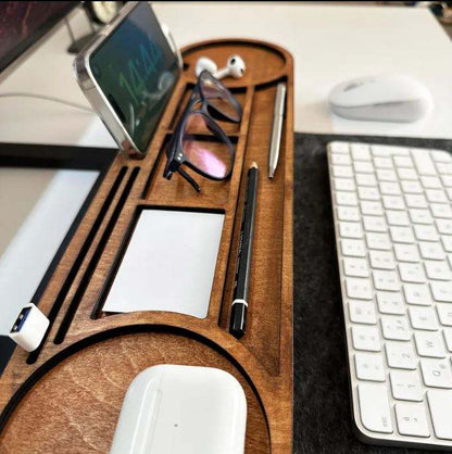 Wholesale Wooden Desk Organizer with Phone Stand