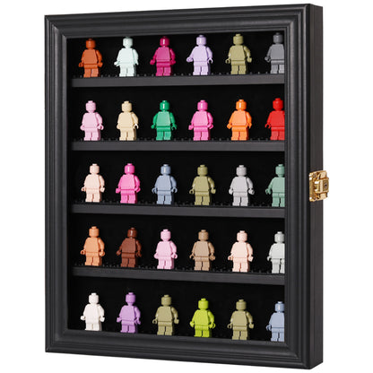 Mini Figures Display Case 11x14in American Style Wood Wall Cabinet - main