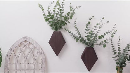Wood Wall Vase OEM | Geometric Hanging Planters | Farmhouse Boho Decor Custom