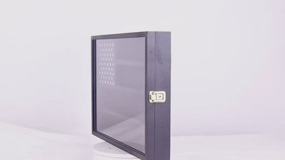 Custom Challenge Coin Display Case | Military Coin Holder Cabinet with Removable Star Board & Hidden Compartment