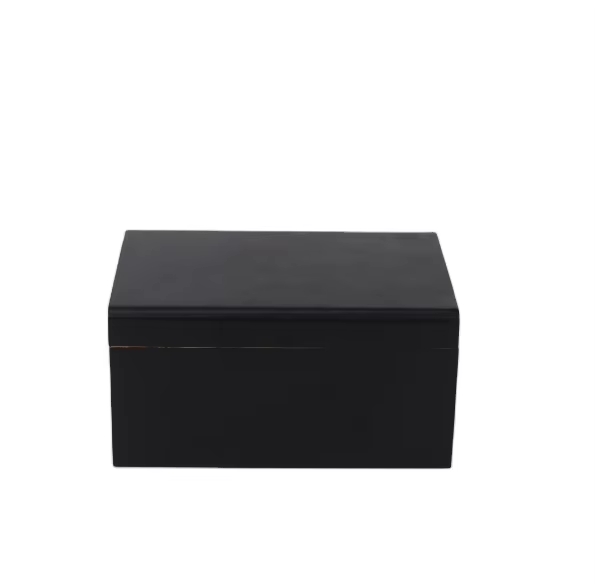 Black Grinder and Cleaning Brush Bamboo Stash Box Combo with Accessories Bamboo Decorative Storage Box with Bamboo Rolling Tray