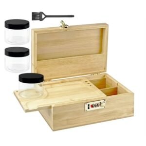 Party Decoration Wooden Stash Box with Rolling Tray Stash Box Combo to Organise Your Herbs and Accessories