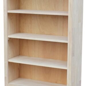 Ladder Shelf Bookcase, 5-Tier Leaning Bookshelf Free Standing Organizer Storage Shelves for Living Room, Bedroom, Kitchen, Home Office, Balcony, Walnut