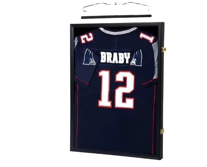 Party decoration Large Sport Jersey Shadow Box with 98% UV Protection Acrylic and Hanger for Baseball Basketball Football