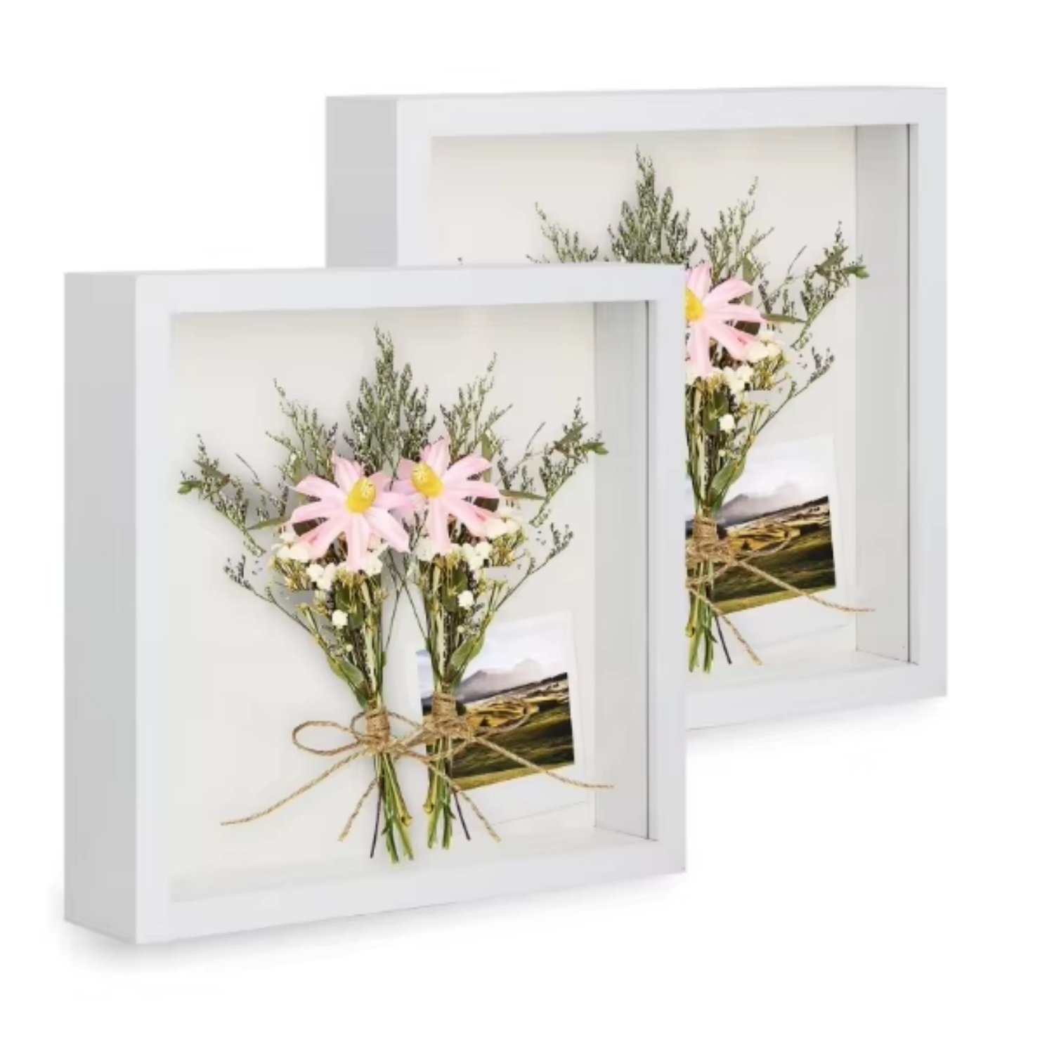 Shadow Box Frame Display Case 3D Picture Frame with Deep Wood Transparent Glass Display Case Box for Photos Memorabilia