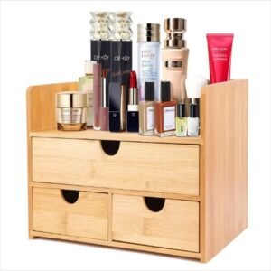 Hot Sale Cosmetic Storage Organizer Bathroom Counter OrganizersCustomize Skincare Skin Care Bamboo Desk Drawers Christmas decor a great skin care organizer Manufacture lipstick holder eyeshadow palette organizer