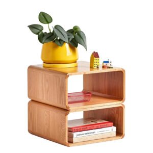 Modern Contemporary Wooden Shelf Small Bookshelf Cube Storage Organizer Multi-Purpose for Home Office Bedroom Decor Sleek Design
