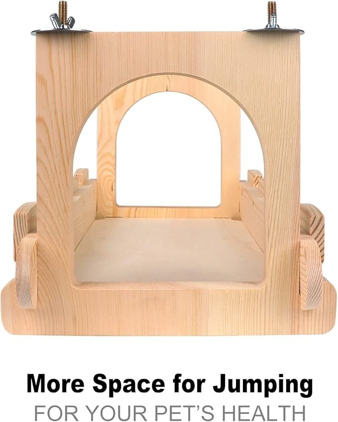 Small Animal Wooden Suspension Bridge Platform Hanging Habitat Toy for Chinchillas Sugar Gliders Rats for Pet Houses Furniture