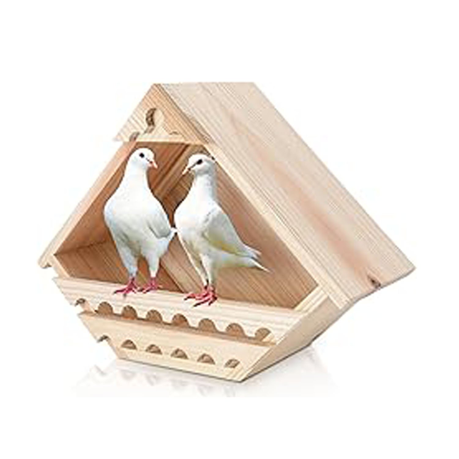 Cedar Wooden Bird Houses Morning Dove Nesting Box and Pigeon Roosting Platform Pet Furniture for Outside Use