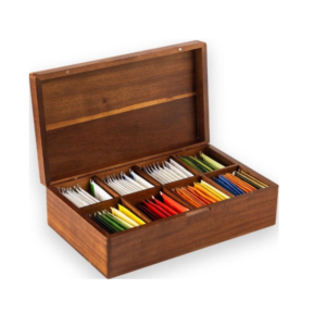 Acacia Wooden Tea Bag Organizers, Tea packet Storage Boxes, Tea Caddy for Tea Bags Chest, Teabag Holder Containers