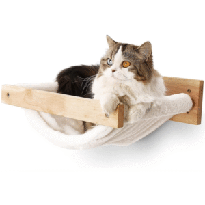 Cat Hammock Wall Mounted, Kitty Beds and Perches, Wooden Cats Furniture, Stable Wall Shelves for Sleeping
