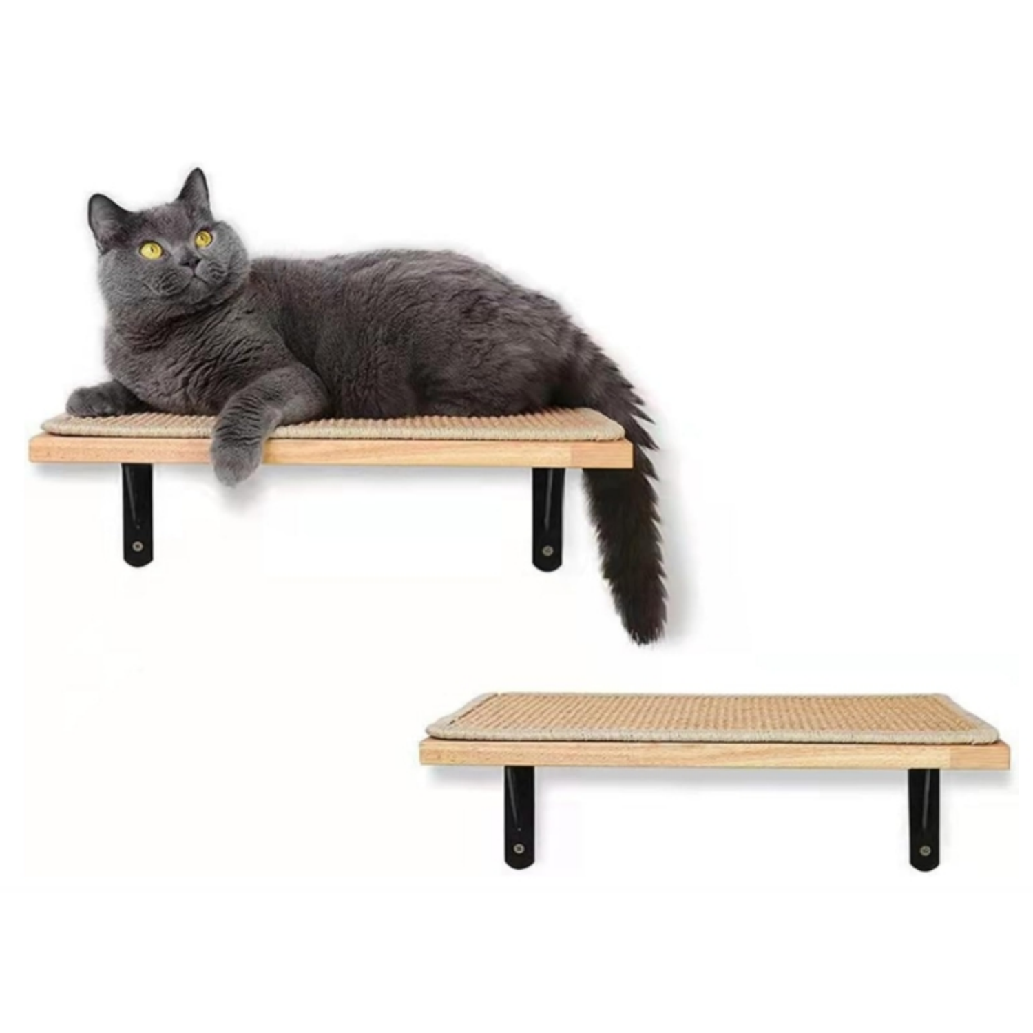 Cat Scratching Staircase, Wooden Climbing Platforms for Cats, Stairway Design Kitty Climbing Shelf Wall Mounted, Cat Shelves