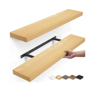 22.5 inch Rustic Wood Wall Mounted Shelves Bathroom, Bedroom, Living Room, Kitchen