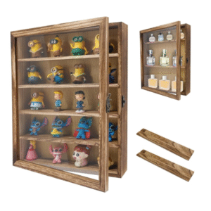 Shadow Box Frame with Removable Shelves,Collectible Display Shelves Case,Military Challenge Coin Display Case