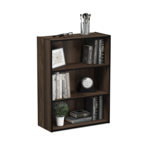 Book Shelf, 3-Tier Bookshelf, Storage Shelves Bookcase, 9.7 x 23.7 x 31.5, for Living Room, Bedroom, Home Office