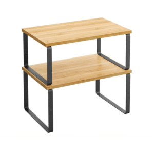 Cabinet Organizer Shelf, Set of 2 Kitchen Counter Shelves, Kitchen Storage, Spice Rack, Stackable, Expandable