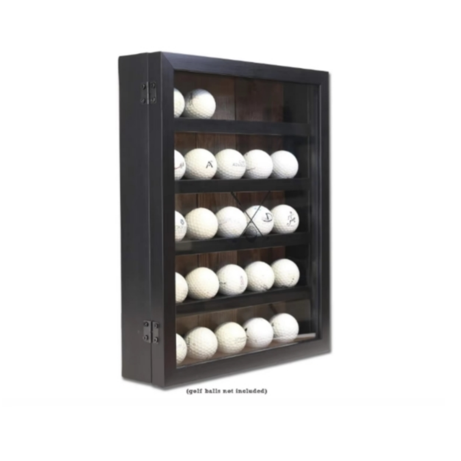 Golf Display Case-Holds 25 Logo Balls Shadow Box Frame Black