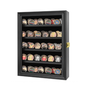 Wooden Crystal Organizer for Stones Storage Rock Collection Box with Shelves for Agate Opal Crystal Stone