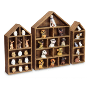 Wooden Shadow Cubby Box Display Shelf Organizer Storage Shadow Box for Mini Figures