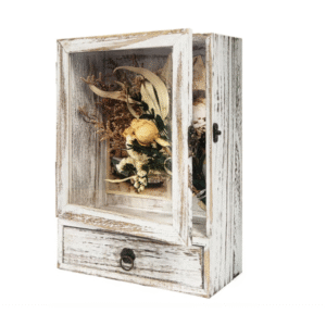 Shadow Box Frame with Drawer, 3.5" Deep Wooden Shadow Box Display Case, Memory Box for Keepsakes,