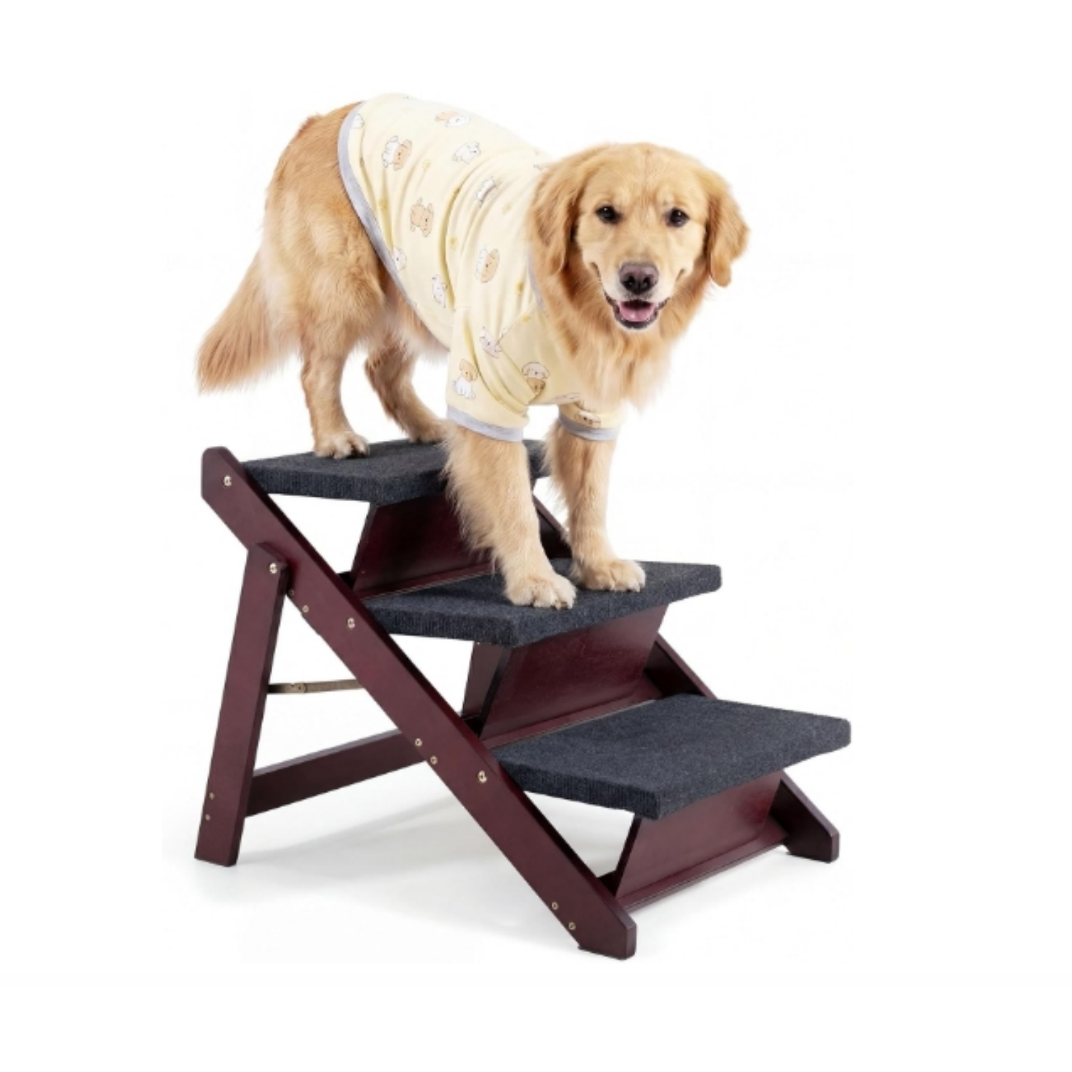Wooden Pet Stairs Pet Steps Foldable Stairs Ram Great for Small and Older